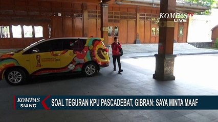Soal Teguran KPU Pasca Debat Capres Perdana, Gibran: Saya Mohon Maaf