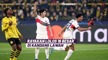 PSG Rayakan Kelolosan 16 Besar di Markas Dortmund, Usai Imbangi Tuan Rumah