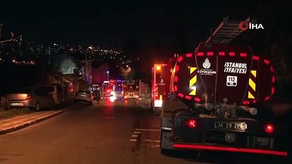 Beykoz'da çatıda çıkan yangın korkuttu