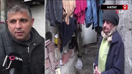 Hatay’da çocuklarının bakmadığı kadın çöp evde yaşıyor