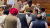 Hindistan parlamentosunda bir kişi milletvekillerden dayak yedi