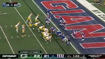 Missed Two-Point Play in Packers-Giants