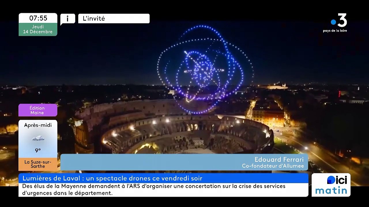 Le spectacle de drones à Laval