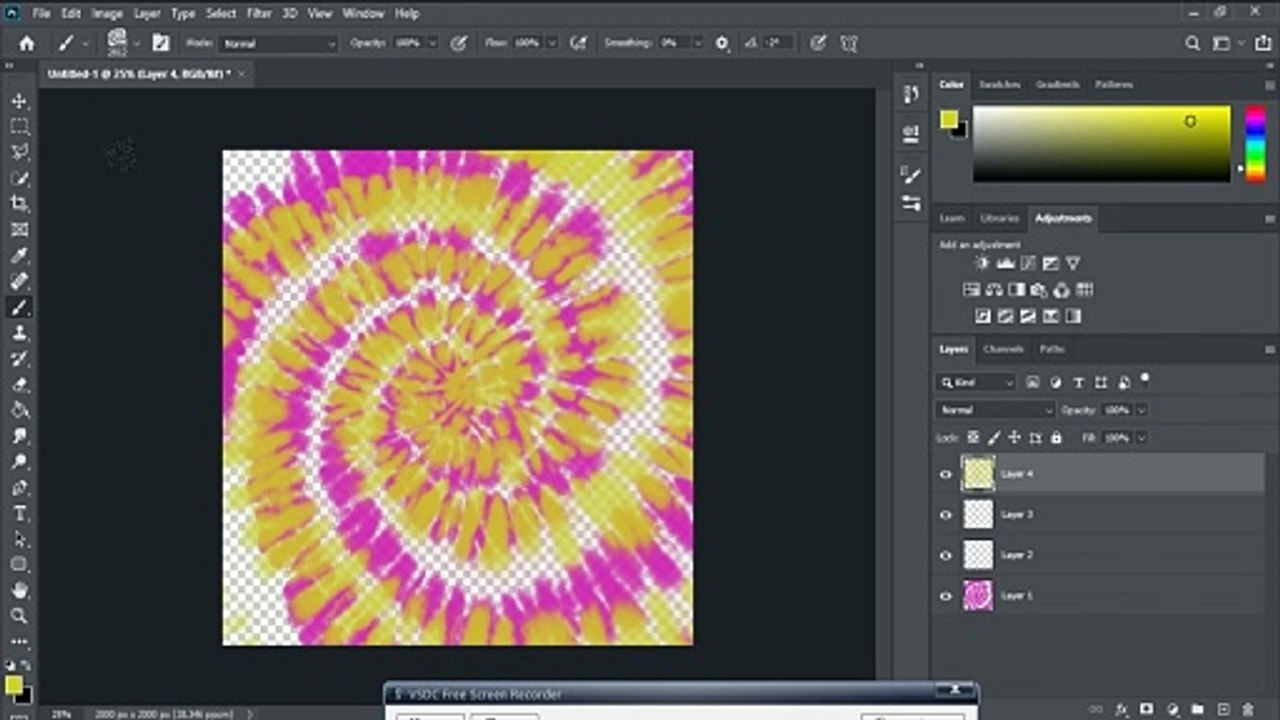 How to create tie dye pattern using a special brush