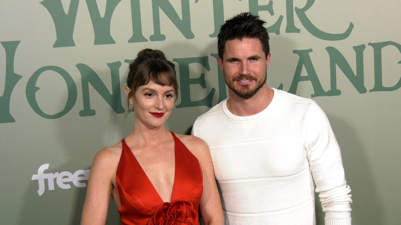 Leighton Meester and Robbie Amell attend Amazon Freevee and Prime Video’s Winter Wonderland 2023 Holiday Party