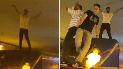 Esenler'de tüneli kapatıp kamyonet üstünde dans ettiler