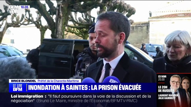 Prison de Saintes évacuée en raison des inondations: le préfet de la Charente-Maritime évoque une opération à risque et lourde en termes logistique