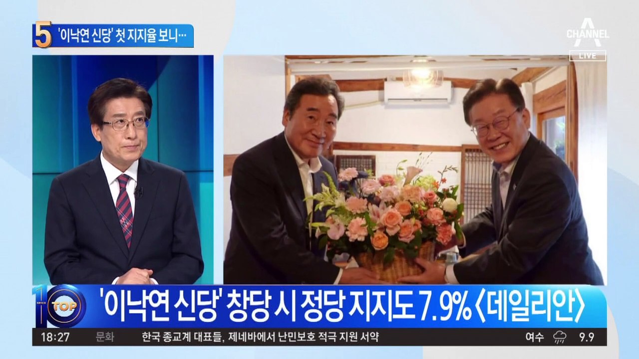 ‘이낙연 신당’ 창당 시 정당지지도 살펴보니
