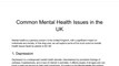 Common Mental Health Issues in the UK | Niche Health and Social Care Consulting