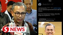 Fahmi denies telling X to remove posts criticising him