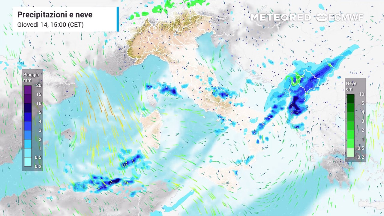 PRECIPITAZIONI PREVISTE