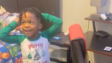 Son Surprised With PS5 From Late Dad For Christmas | Happily TV