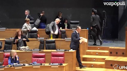 UPN abandona el pleno del Parlamento de Navarra