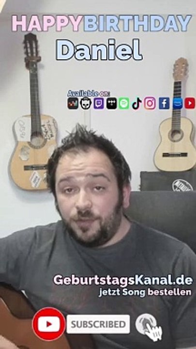 Happy Birthday, Daniel! Geburtstagsgrüße an Daniel