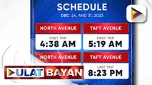 MRT-3, naglabas ng holiday schedule