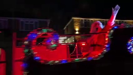 Santa's Sleigh visits Folly Hill on 2023 tour of Farnham