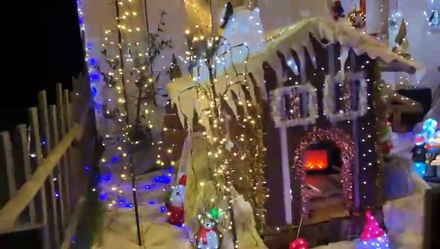A Quinéville des maisons illuminés pour Noël