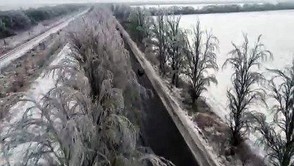 موجة صقيع تجتاح مدينة دونباس