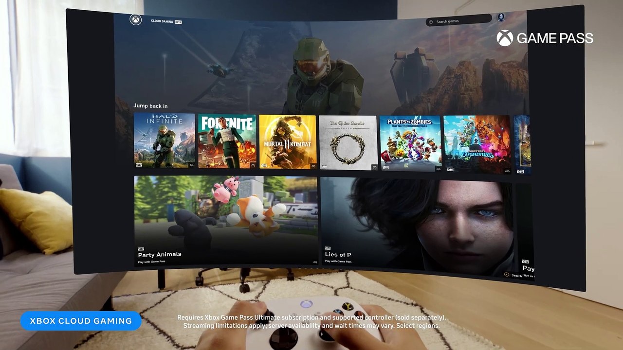 Xbox Cloud Gaming sur les casques Meta Quest
