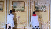 Yıldız Sarayı'ndaki restorasyonda duvar resimleri bulundu