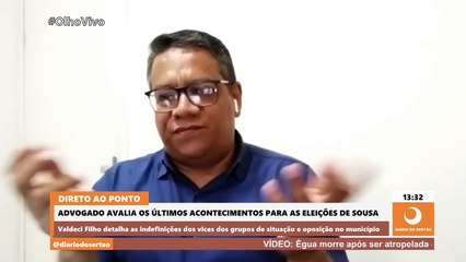 Além de Aldeone e Zé Célio, vaga de vice em Sousa teria sido ofertada para mais pessoas, diz advogado