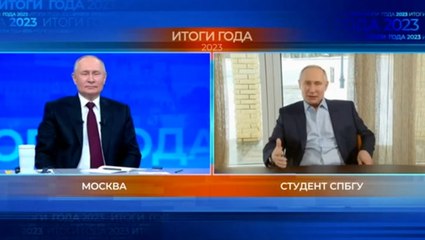 Putin takes body-double question from an AI-generated ‘resident’ of St Petersburg