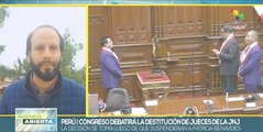 Congreso de Perú entra en debate para destitución de funcionarios de la JNJ