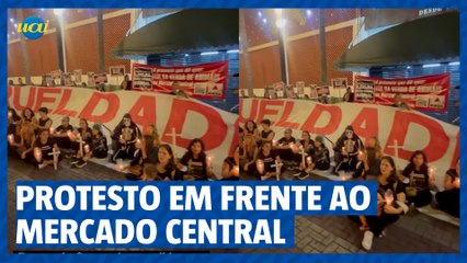 Protesto pelo o fim da venda de animais no Mercado Central