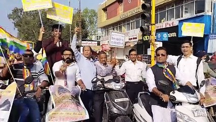 धर्म बचाओ तीर्थ बचाओ आंदोलन के लिए निकाली वाहन रैली