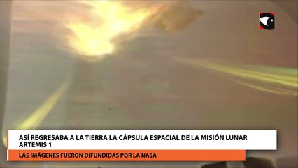 Así regresaba a la Tierra la cápsula espacial de la misión lunar Artemis 1