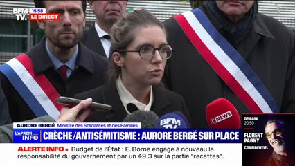 Directrice de crèche menacée au couteau: "Face à l'antisémitisme, la République est très solide" réagit Aurore Bergé