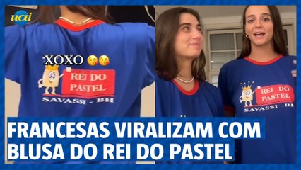 Francesas viralizam nas redes sociais ao usarem uniformes do Rei do Pastel