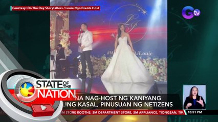 Groom na nag-host ng kaniyang sariling kasal, pinusuan ng netizens | SONA