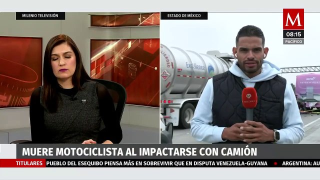 Muere motociclista tras impactarse con un camión en la México-Querétaro