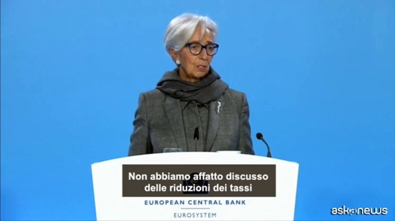 La Bce conferma i tassi, Lagarde: non abbiamo parlato di tagli