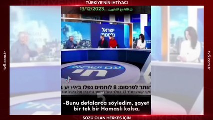 İsrail televizyonunda anlatıldı; "1 Hamaslı (Müslüman) kalsa eli kesik ve 2 parmağı olsa…