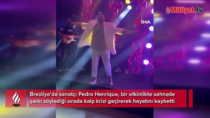 Sahnede korkunç olay! Her şey bir anda oldu ölüm anı kaydedildi