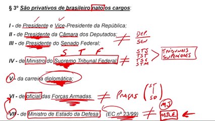 Aula 9.2  Nacionalidade Parte II - DIREITO CONSTITUCIONAL