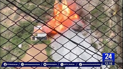 Pataz: operativo policial destruyen maquinaria usada en minería ilegal