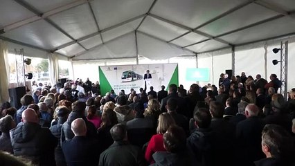 Moreno coloca la primera piedra de la prolongación sur del Metro de Granada