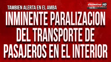 Inminente paralización del transporte de pasajeros en el interior