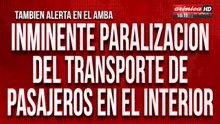 Inminente paralización del transporte de pasajeros en el interior
