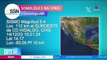 Sismos sacudieron a Chiapas este jueves
