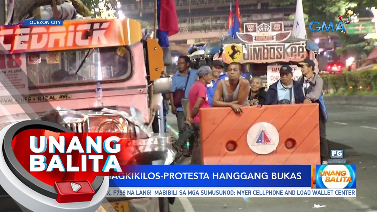 Nasa 100 miyembro ng PISTON, nagpalipas ng gabi sa harap ng LTFRB para iprotesta ang PUV Modernization | UB