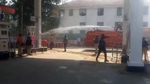 Mock drill at petrol pump