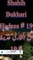 Sahih Bukhari Hadees no 19 Hadees Nabvi in Urdu Bukhari Shreef in Urdu @muslimlife