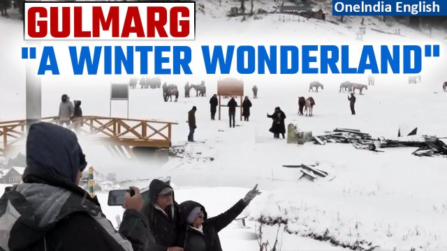 Jammu & Kashmir: Gulmarg Under Snow Blanket, Winter Wonderland Captivates Tourists | Oneindia