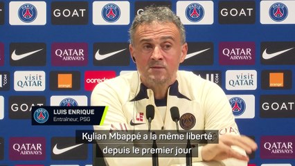 Luis Enrique : “Mbappé ne joue pas en 9, il joue avec une totale liberté”