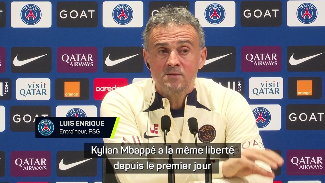 Luis Enrique : “Mbappé ne joue pas en 9, il joue avec une totale liberté”