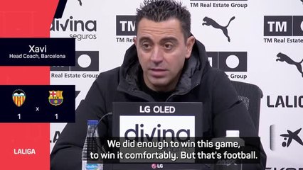 Barcelona's Xavi frustrated with 'an insufficient point'